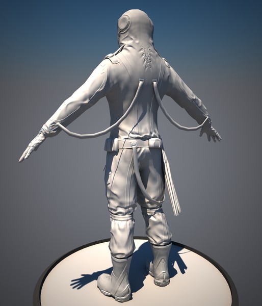 futuristic character 3d obj - Futuristic Character by cermaka